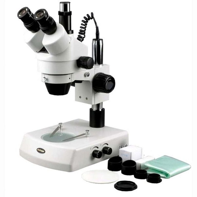 AmScope 3.5X-180X Trinocular Stereo Zoom Microscope with Dual