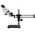 thumbnail image 1 of AmScope 3.5X-45X Binocular Stereo Microscope on Ball Bearing Boom Stand New, 1 of 4