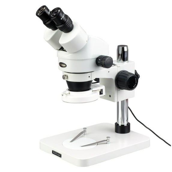 AmScope 3.5X-45X Inspection Dissecting Zoom Power Stereo Microscope with 64-LED Light