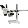 thumbnail image 1 of AmScope 3.5X-45X Trinocular Stereo Zoom Microscope on Single Arm Boom Stand New, 1 of 5