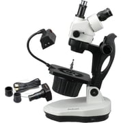AmScope 3.5X-90X ميكروسكوب جوهرة متقدم + كاميرا 3MP جديد