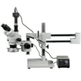 thumbnail image 1 of AmScope 3.5X-90X Boom Stand Stereo Microscope w 80-LED Ring Light + 5MP Digital Camera New, 1 of 4