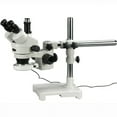 thumbnail image 1 of AmScope 3.5X-90X Boom Stand Trinocular Zoom Stereo Microscope + 54 LED Light New, 1 of 4