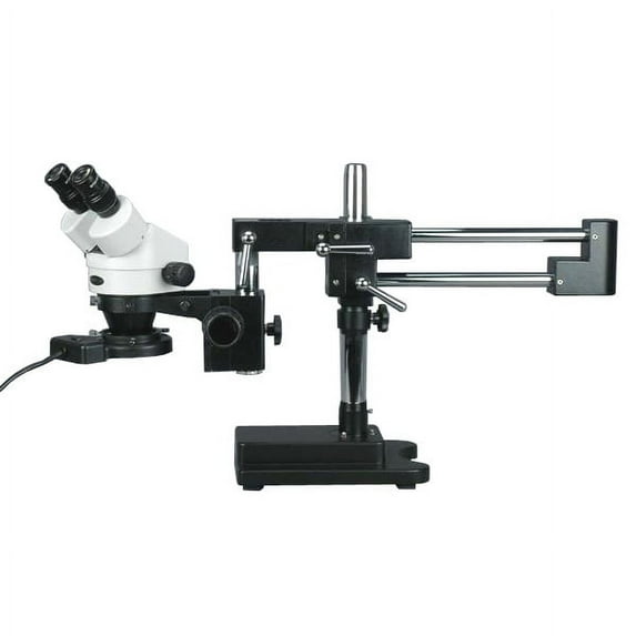 AmScope 3.5X-90X Circuit Board Assembly Boom Stand Stereo Microscope + Fluorescent Light New