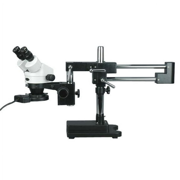 AmScope 3.5X-90X Circuit Board Assembly Boom Stand Stereo Microscope + Fluorescent Light New