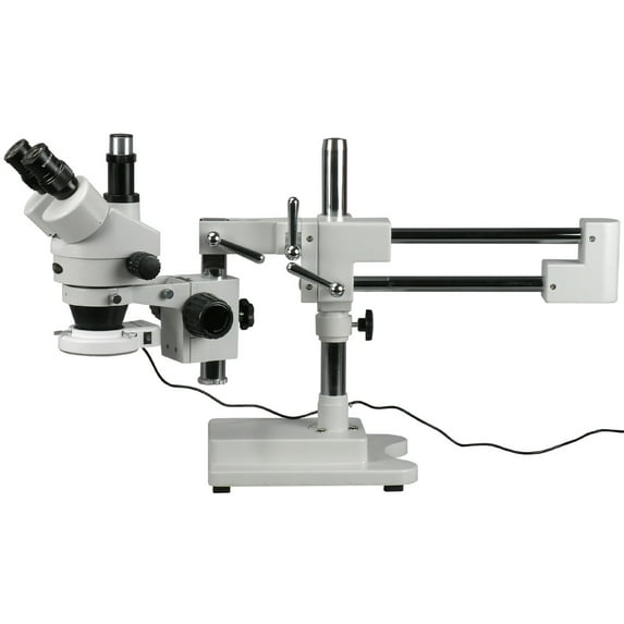 AmScope 3.5X-90X Circuit Inspection Trinocular Zoom Stereo Microscope with 56-LED Light New