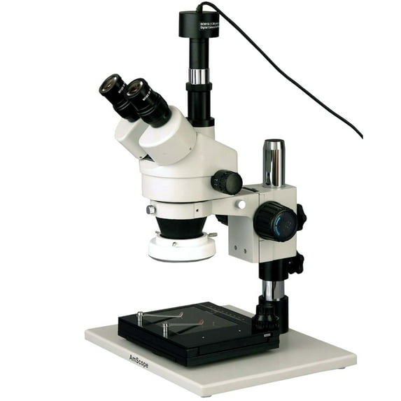 AmScope 3.5X-90X Inspection Zoom Microscope with 8MP Digital Camera New