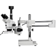 AmScope 3.5X-90X Inspection Zoom Stereo Microscope with 5MP USB Camera New