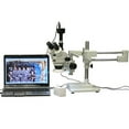 thumbnail image 1 of AmScope 3.5X-90X LED Circuit Inspection Trinocular Zoom Stereo Microscope + 3MP Camera New, 1 of 4