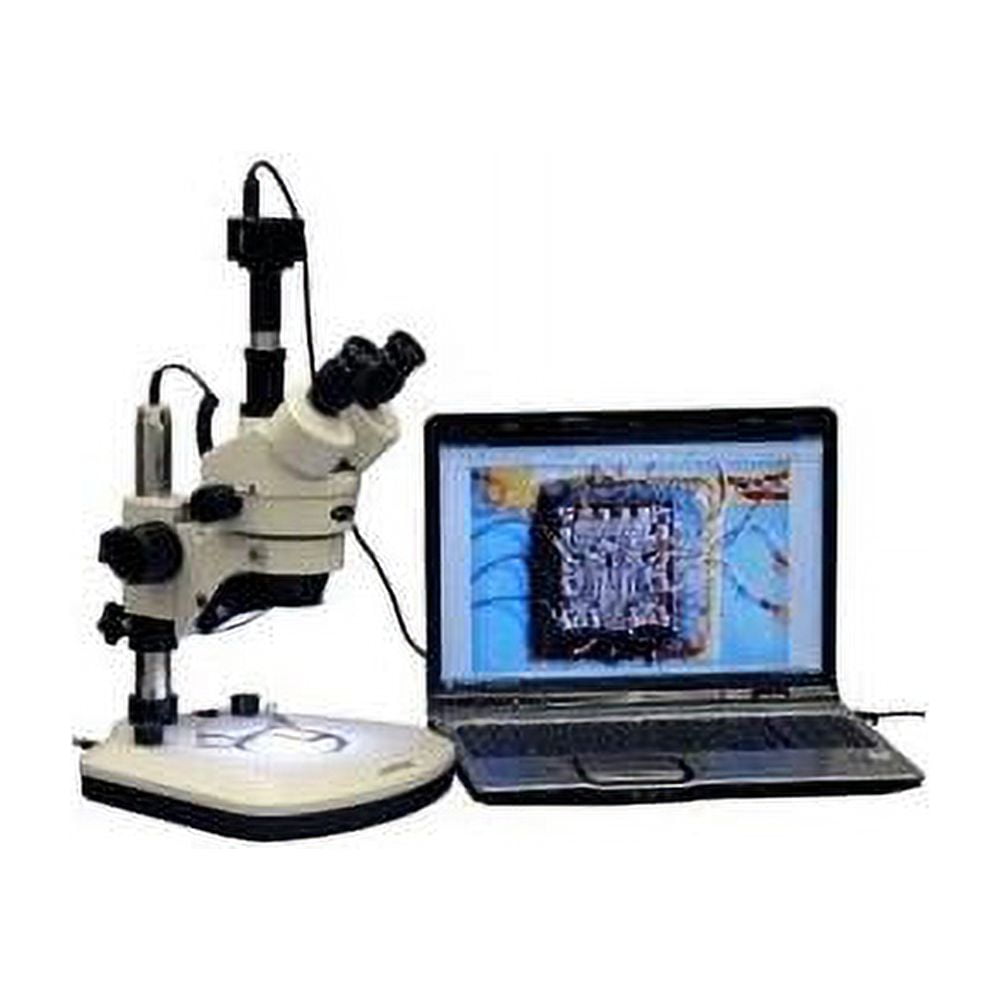 AmScope 3.5X-90X LED Low Heat Zoom Stereo Microscope + 8MP Digital ...