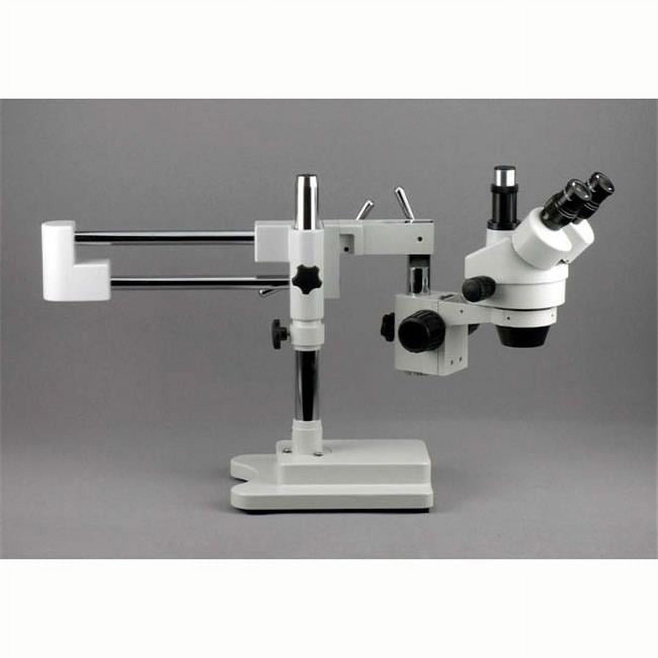 AmScope 3.5X-90X Simul-Focal Stereo Zoom Microscope on Dual Arm Boom Stand New