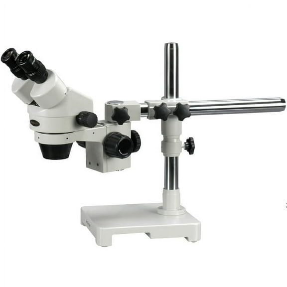 AmScope 3.5X-90X Stereo Zoom Microscope with Single Arm Boom Stand New