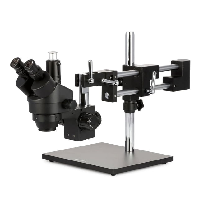 AmScope - 3.5X-90X Trinocular Stereo Zoom Microscope with Double Arm ...