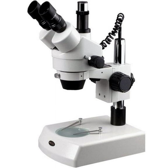 AmScope 3.5X-90X Trinocular Stereo Zoom Microscope with Dual Halogen Lights