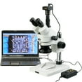 thumbnail image 1 of AmScope 3.5X-90X Zoom Stereo Microscope w 4-Zone 144-LED Light +3MP Digital USB Camera New, 1 of 4