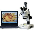 thumbnail image 1 of AmScope 3.5X-90X Stereo Zoom Microscope w Dual Halogen Lights + Digital Camera New, 1 of 4