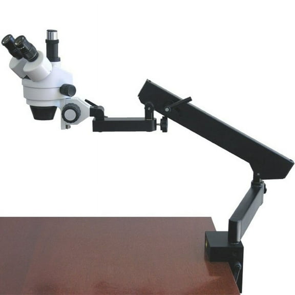 AmScope 3.5x-90x Trinocular Articulating Zoom Microscope with Clamp
