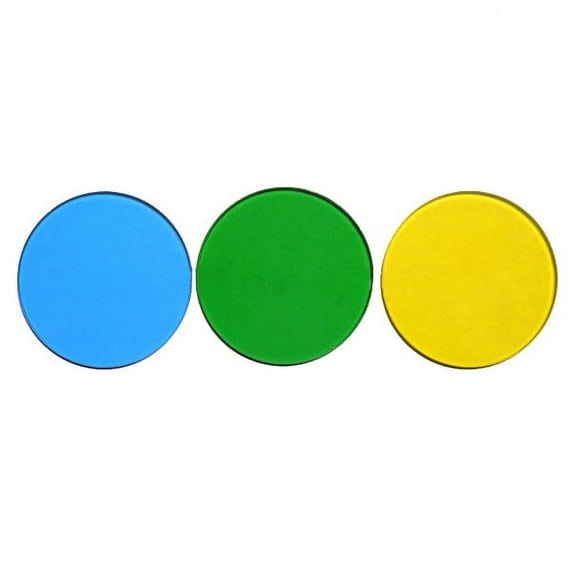 AmScope 32mm Blue Green and Yellow Filters for Microscopes