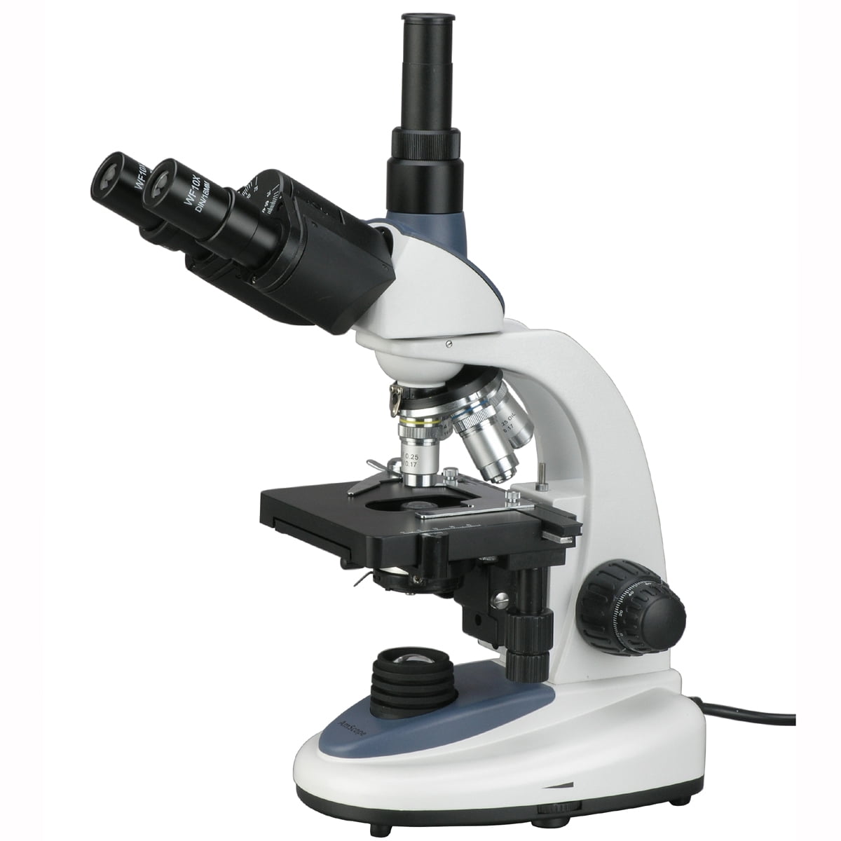 AmScope 40X-1000X 1W LED Trinocular Compound Microscope New - Walmart.com