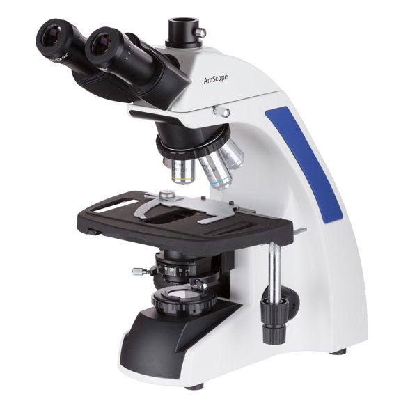 AmScope 40X-1000X Plan Infinity Kohler Laboratory Trinocular Compound Microscope New