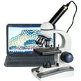 thumbnail image 1 of AmScope 40X-1000X Portable Student Compound LED Microscope + 2MP USB Camera with Coarse & Fine Focus, 1 of 4