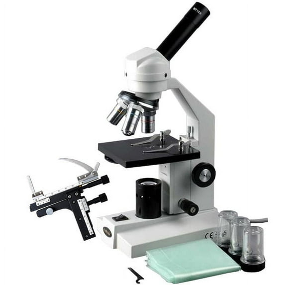AmScope 40X-1000X Student Compound Microscope with Mechanical Stage New