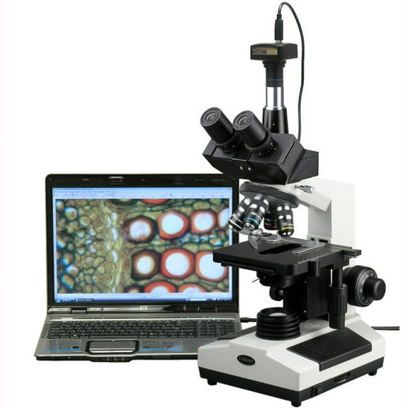 AmScope 40X-2000X Doctor Veterinary Clinic Biological Compound Microscope + 1.3MP Digital Camera New