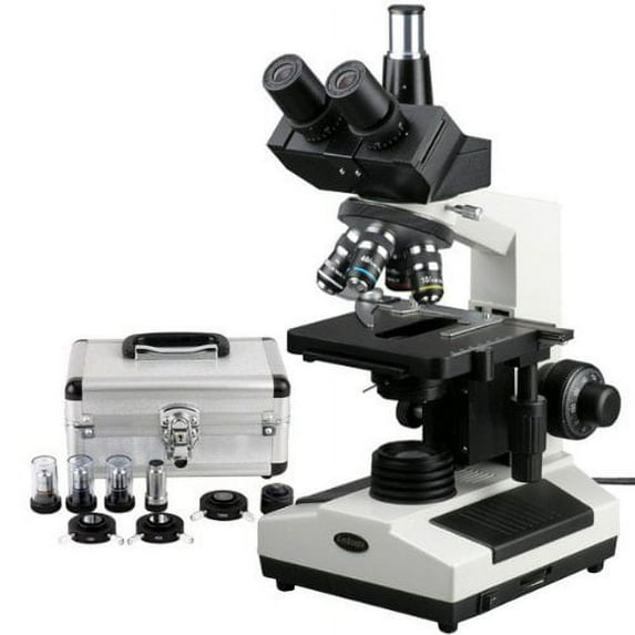 AmScope 40X-2000X Phase Contrast Doctor Veterinary Trinocular Compound Microscope New
