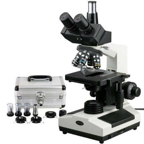AmScope 40X-2000X Phase Contrast Doctor Veterinary Trinocular Compound Microscope New