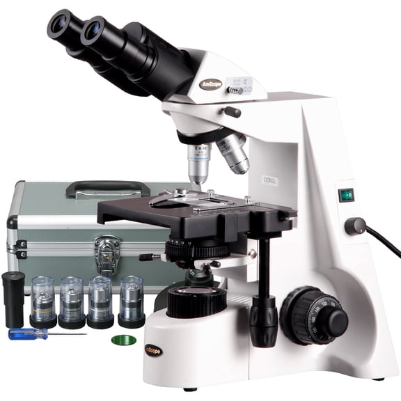 AmScope 40X-2000X Professional Infinity Phase Contrast Kohler Compound Microscope New