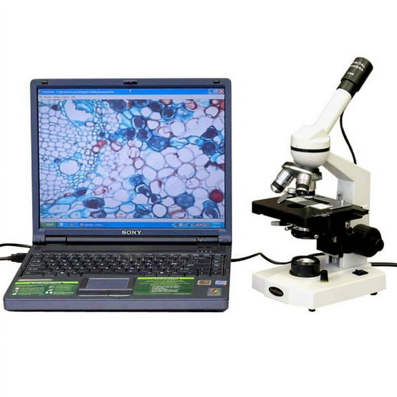 AmScope 40X-2500X Advanced Student Microscope with 3D Stage + 2MP USB Camera New
