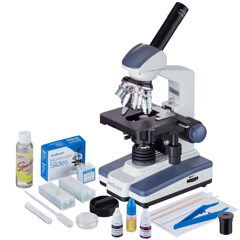 Compound Microscopes AmScope 40X-2500X Binocular Compound Microscope ...