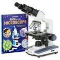 thumbnail image 1 of AmScope 40X-2500X LED Lab Binocular Compound Microscope with 3D-Stage + Microscope Book New, 1 of 8