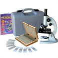 thumbnail image 1 of AmScope 40x-1000x Metal Frame Student Microscope with ABS Case, 100pc Specimens & Book New, 1 of 4