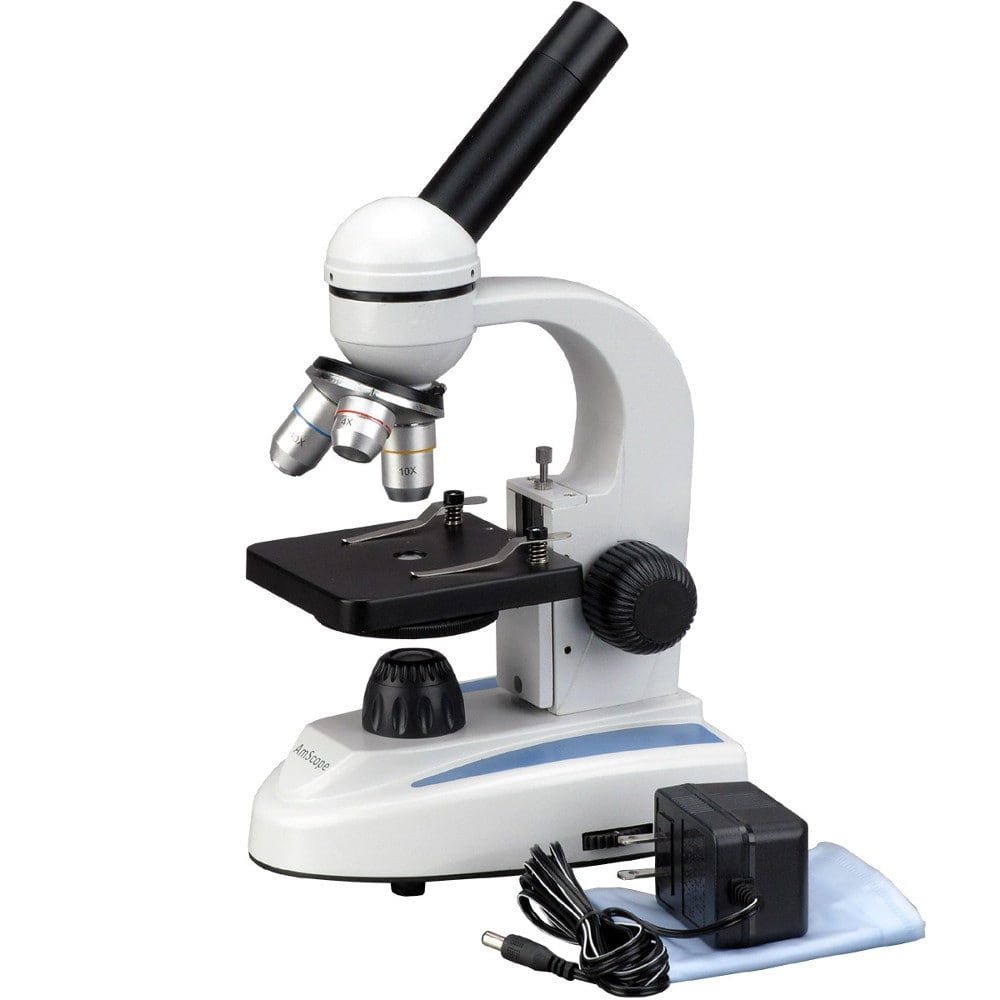 AmScope 40x-1000x Student Biological Compound Microscope