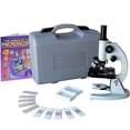 thumbnail image 1 of AmScope 40x-1000x Student Metal Compound Microscope with ABS Case, 10pc Slides & Book, 1 of 4