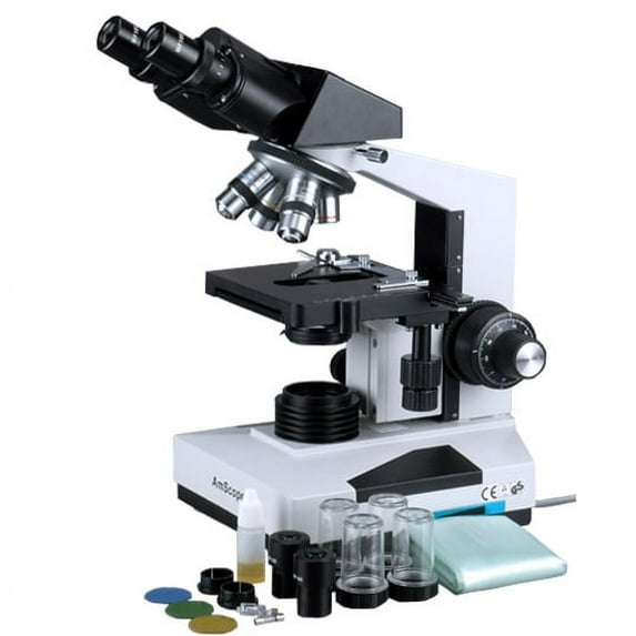 AmScope 40x-2000x Binocular Compound Darkfield Microscope New
