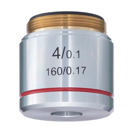 AmScope 4X Achromatic Objective Lens for Compound Microscopes