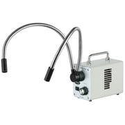 AmScope 50W LED Fiber Optic Dual Gooseneck Lights Microscope Illuminator New