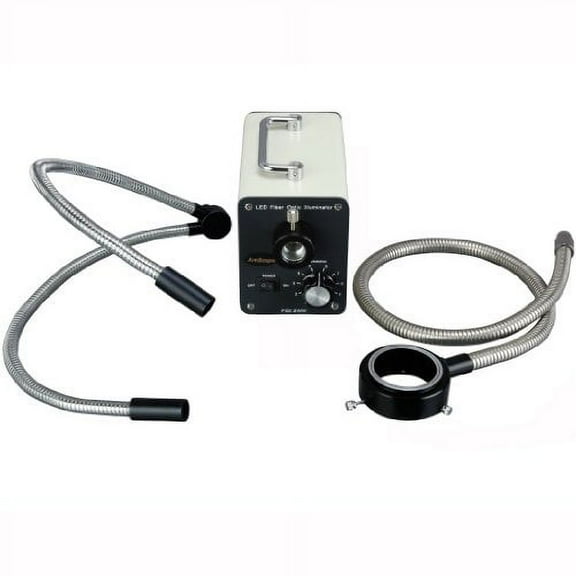 AmScope 50W LED Fiber Optic O-Y Light Microscope Illuminator New