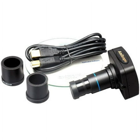 AmScope 5MP Microscope Eyepiece Camera Kit with Accessories, New