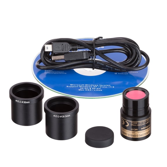 AmScope 640x480 Pixel Still & Video USB Digital Eyepiece Camera for Microscopes