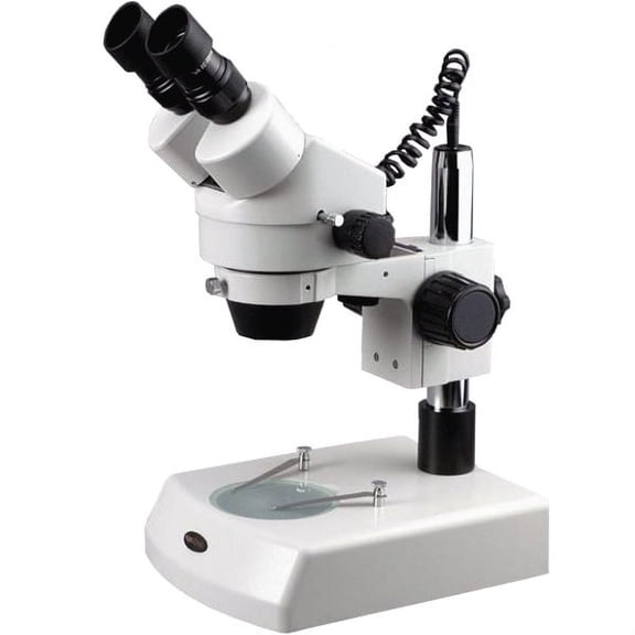 AmScope 7X-45X Binocular Stereo Zoom Microscope with Dual Halogen Lights New