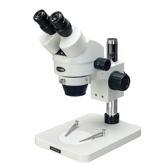 AmScope 7X-45X Table Pillar Stand Zoom Magnification Binocular Stereo Microscope New