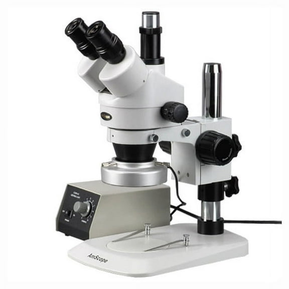 AmScope 7X-45X Trinocular Stereo Microscope with Aluminum 80-LED Ring Light New