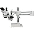 thumbnail image 1 of AmScope 7X-45X Trinocular Stereo Zoom Microscope with Double Arm Boom Stand New, 1 of 4