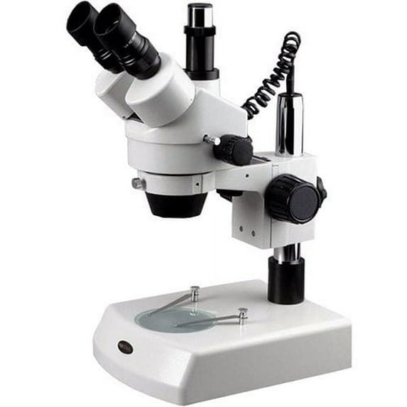 AmScope 7X-45X Trinocular Stereo Zoom Microscope with Dual Halogen Lights