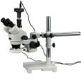 thumbnail image 1 of AmScope 7X-90X Trinocular LED Boom Stand Stereo Zoom Microscope + 5MP Camera New, 1 of 4