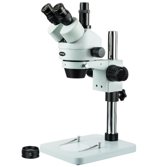 AmScope 7X-90X Zoom Trinocular Stereo Microscope with Table Pillar Stand New