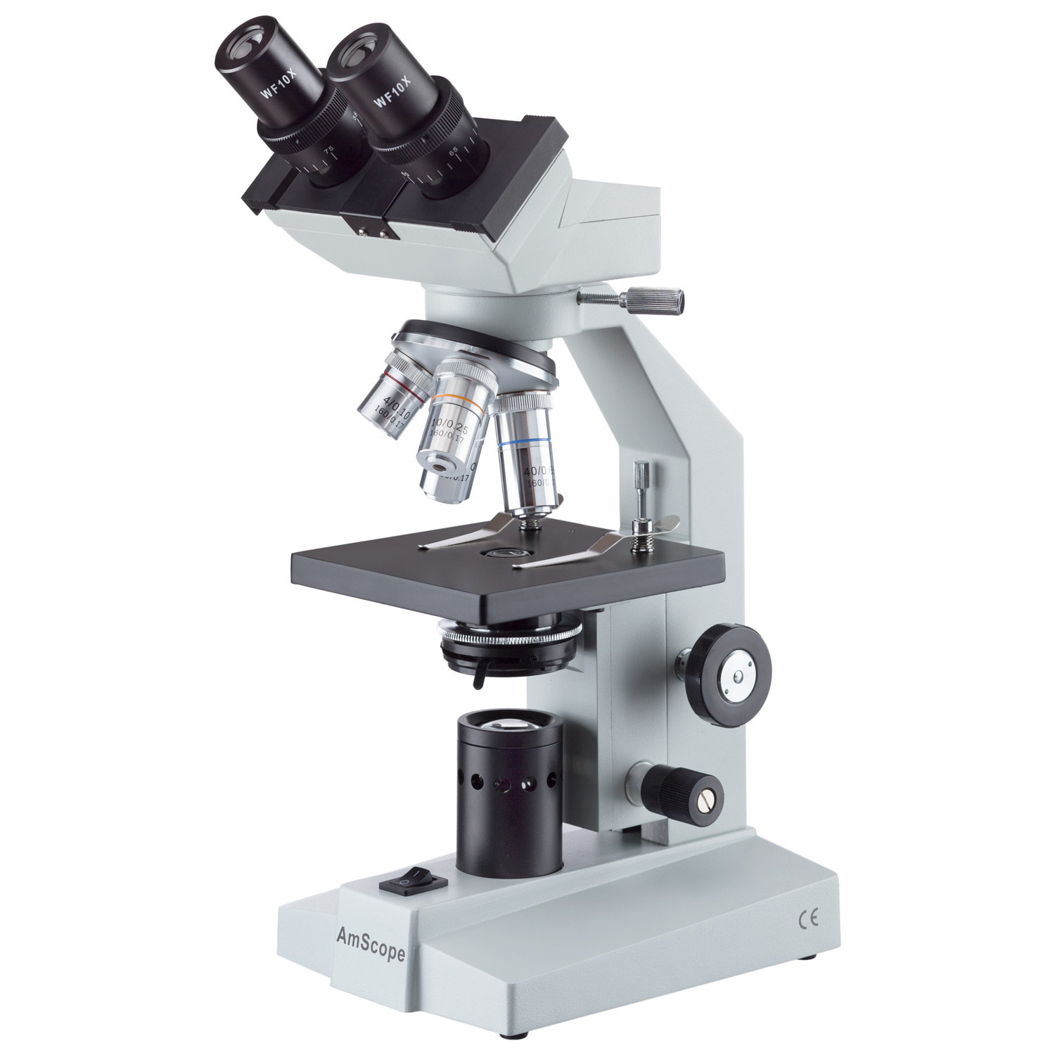 AmScope Binocular Biological Microscope 40X-1600X New - Walmart.com